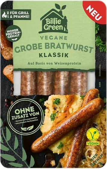 Billie Green - Vegane Grobe Bratwurst Klassik