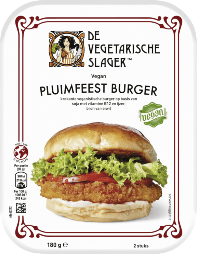 De Vegetarische Slager - Pluimfeestburger